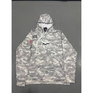 Nike Minnesota Vikings Salute to Service Digital Camo Hoodie Mens 3XL Grey White